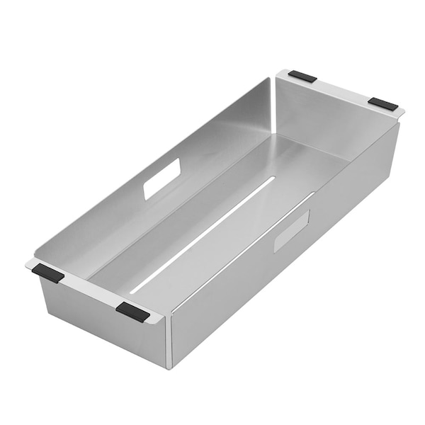 Whitehaus Noah Plus Stainless Steel Sink Colander, Brushed Stainless Steel WHNPLCOL-BSS - main